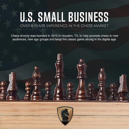 Chess Armory Pocket Chess Set - Portable Mini Chess Set for Adults and Youth - Mini Chess Board to Take Anywhere for an Unforgettable, Mind-Sharpening Chess Game