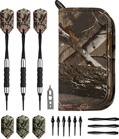Viper by GLD Products Realtree Camouflage 16 Gram Soft Tip Darts & Casemaster Deluxe Realtree Dart Case, Black