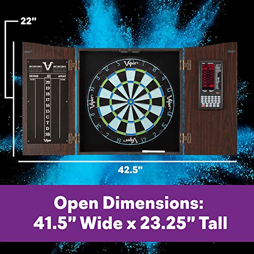 Deluxe Dartboard Cabinet with Integrated Pro Score and Cricket Scoreboard - style: Premium