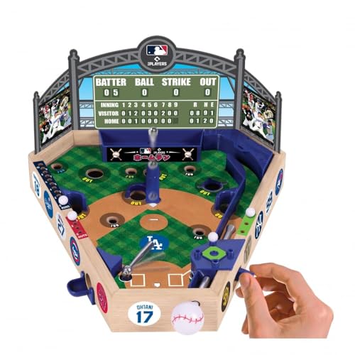 Ambassador Games MLB Wooden Pinball Baseball Game 14 x 12 x 8 inches