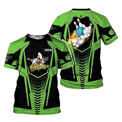 Rivelus Personalized Name Bowling Shirts for Men and Women 3D, Bowling Shirts for Team Bowling, Bowling Shirts Gift - color: Blm29