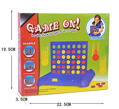 4 IN A ROW Board Games Foldable Line up 4 Toys Children's Educational for Kids Blue SHUYUE