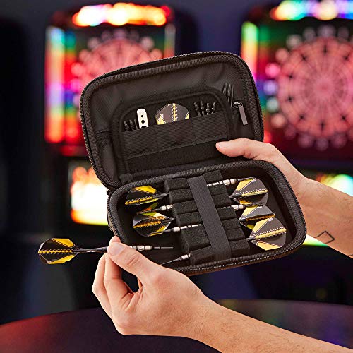 Casemaster Sentinel Dart Case, Holds 6 Steel Tip or Soft Tip Darts Fully Assembled, Hard Shell EVA Case with Foam, Water Resistant, Galaxy - color: Galaxy