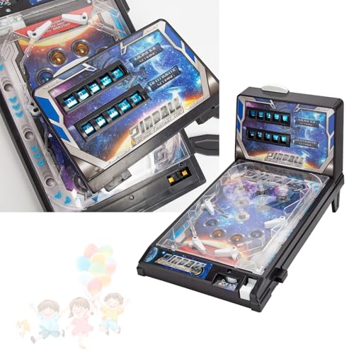 Pinball Machine, Electronic Pinball Ball Shooting Game, Desktop Puzzle Pinball Toys with Light and Sound Effects, Digital-Counter, Birthday Party Gift