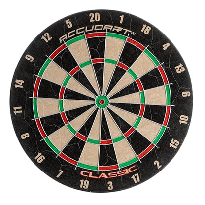 Accudart Classic Bristle Dartboard – Official 18” x 1.5” Sisal Board, Self‑Healing Fibers, Staple‑Free Bullseye, Reduced Bounce‑Outs – Ideal for Steel‑Tip Darts