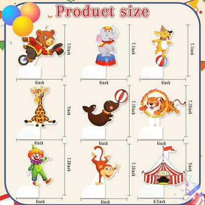 Carnival Circus Honeycomb Centerpieces, KSKSPE 9Pcs Carnival Circus Party Table Centerpieces Carnival Circus Birthday Decorations Carnival Theme Party Table Decoration for Carnival Circus Supplies