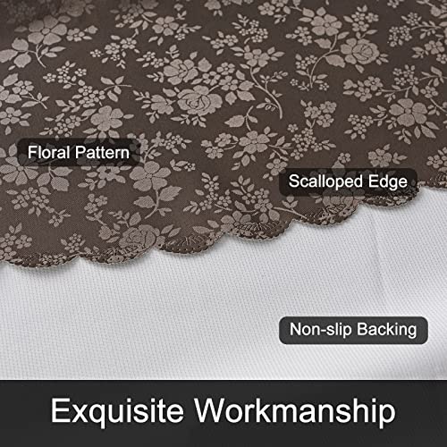 Smiry Rectangle Table Cloth, Waterproof Heavy Duty Vinyl Tablecloths, Wipeable Washable Table Cover for Kitchen and Dining Room (Coffee, 52" X 70") - color: Coffee, size: 52 in x 70 in