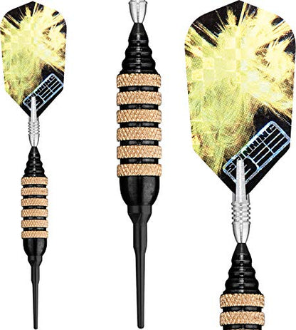 Viper Spinning Bee Soft Tip Darts with Casemaster Storage/Travel Case, 16 Grams - color: Black