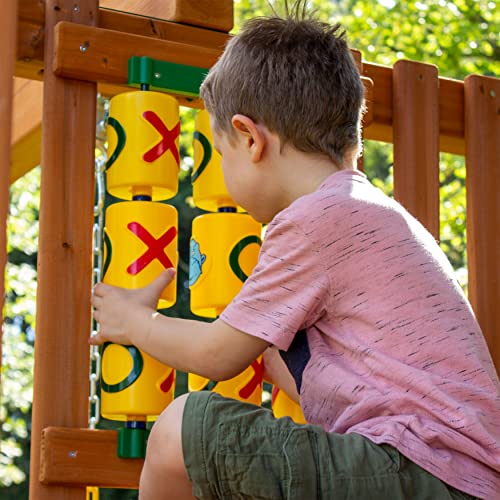 Gorilla Playsets 07-0010 Tic Tac Toe Spinner Activity Panel for Swing Sets, Yellow