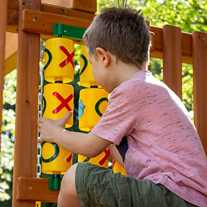 Gorilla Playsets 07-0010 Tic Tac Toe Spinner Activity Panel for Swing Sets, Yellow