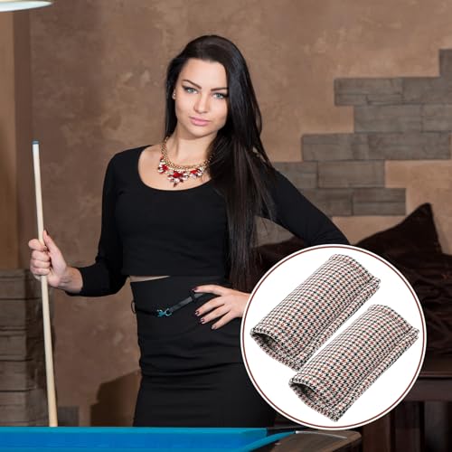2 Pcs Billiard Cue Slicker Reusable Pool Cue Cleaning Cloth Polyester Burnisher Shaft Cloth Set for Pool Stick Billiards Accessories