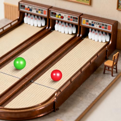 VOSAREA 1 Set Miniature Bowling Pin Set Dollhouse Bowling for Party Decorations Restaurants and Unique Home Decor High Simulation Design