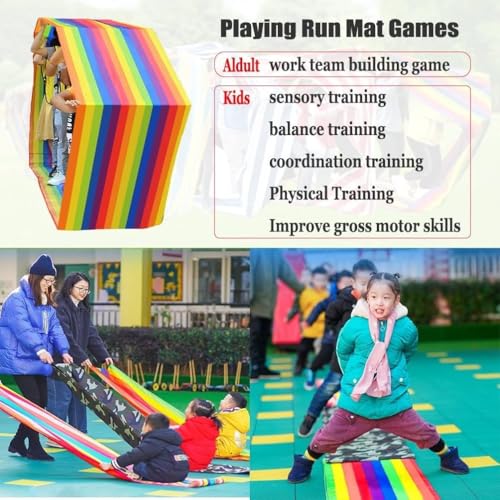 Teamwork Rolling Run Mat for Kids and Adults, Durable Oxford Fabric Race Game for Team Building, Field Day, Birthday Parties(Adult-8M) - size: Adult-8M