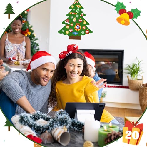 Jenaai Christmas Games Toys Gifts Large Xmas Felt Dart Board Game with 12 Pcs Sticky Balls Christmas Party Supplies Indoor Outdoor Xmas Decor for Family Carnival Birthday Gifts - style: Christmas Tree
