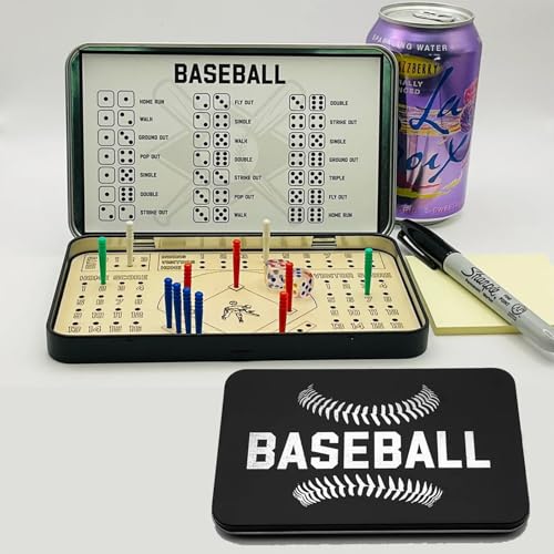 Baseball Travel Game,Tabletop Baseball Games,Baseball Board Game,Travel Car Game Table Game for Adults