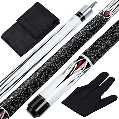 Pool Cue Stick - 58 inch Maple Billiard Pool Stick, 19/20/21 oz 1/2 Maple Pool Cue Stick Kit, 2-Piece Billiard Pool Cue Stick - color: 19 oz