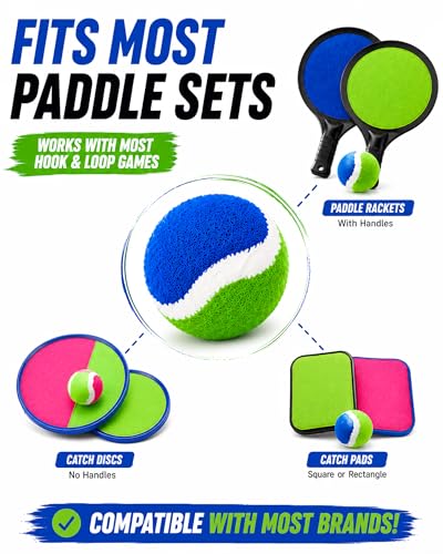 TEILLNET Replacement Balls for Toss and Catch Ball Set 4 Pack