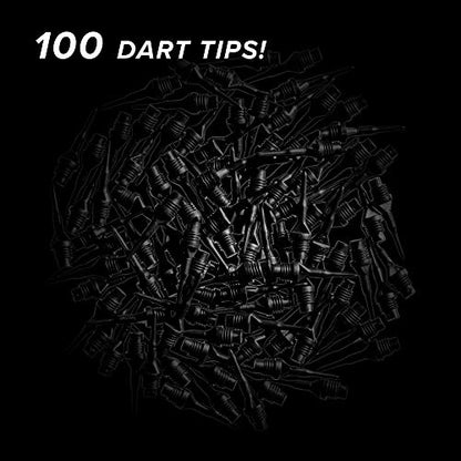 Viper Dart Accessory: Tufflex II 1/4" Thread Soft Tip Dart Points, Black (100 and 500 Packs) - size: 100 Pack