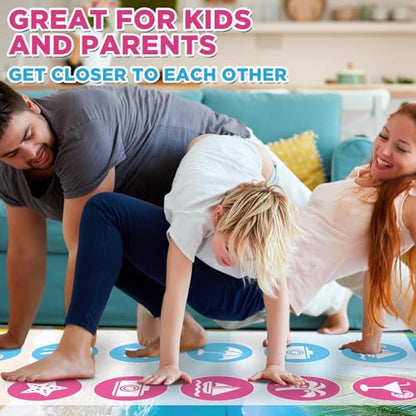 Giant Floor Games - Summer Beach Pose Balance Game, Hawaiian Tropical Party Game, Indoor Outdoor Interactive Game For Adults - Promotes Physical Activity, Family Board Game Mat for Home Lawn Yard