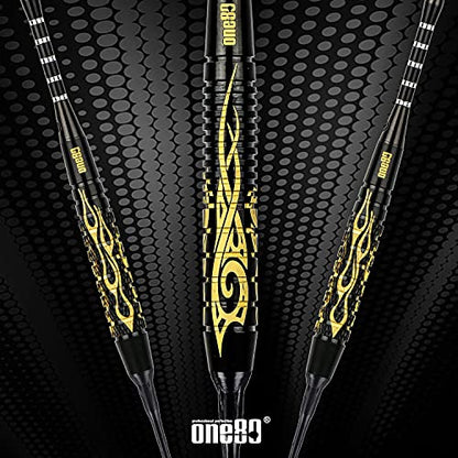 ONE80 Soft Tip Darts Set, 16grams, 12 Pack Steel/Brass Barrel, with Extra Flights, Aluminum Shafts, Flight Protectors and Tool Kit … - style: Brass Barrel