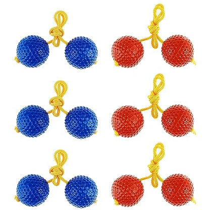 6 Pack Ladder Balls Ladder Toss Balls Replacement with Storage Bag for Toss Match (‎Red Blue) - color: ‎red Blue