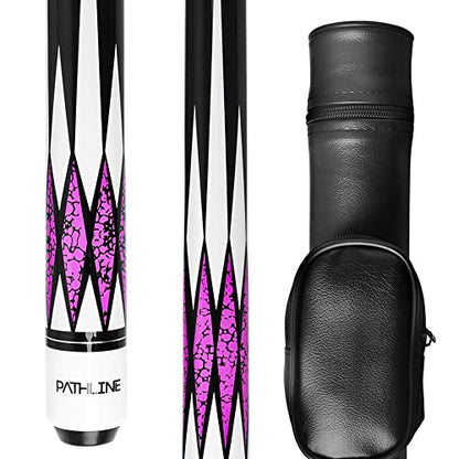 PLN Pool Cue Kit - 58 inch Canadian Maple Billiard Pool Stick and Hard Case - color: Purple, size: 18oz