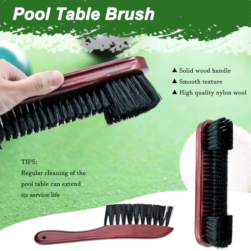 56Pcs Pool Ball Rack with Pool Table Brush Kit, Billiards Triangle for 2-1/4" Ball, 8/9 Ball Triangle Diamond Magic Rack with Pool Chalk Pool Table Accessories - color: Wine Red