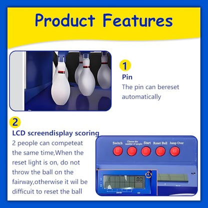 Home Bowling Alleys,Electric Bowling Machine,Electronic Bowling Alley Game for Home,with LED Scoreboard, Automatic Reset, Lighting & Sound Effects,for Children and Adults 2m/6.56ft - size: 2m/6.56ft