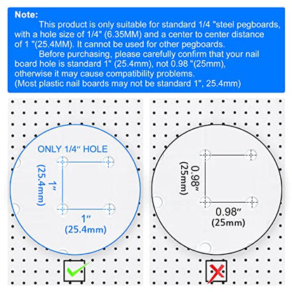 Heavy Duty Pegboard Steel Shelves,Can Be Used for Walls or Pegboards,Floating Steel Shelves for Wall,Pegboard Shelf,Suitable for Bathroom,Bedroom,Kitchen and Garage,16 x 7 inch(4 Packs Black)