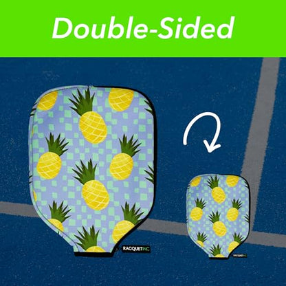 Racquet Inc Tennis Gifts Pickleball Paddle Cover Sleeve – Universal Fit for Standard Paddles, Neoprene Protective Case with Zipper, Pickleball Paddle Cover, Gift for Pickleball Players - color: Tropic Topspin