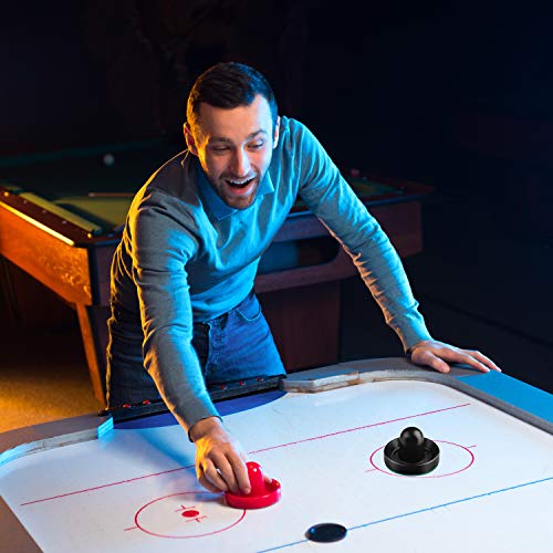 URATOT Air Hockey Accessories - Pushers, Pucks & Paddles (4 Pushers, 8 Red Pucks, 8 Green Pads) - color: Red, Black