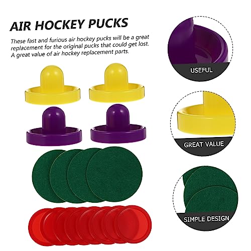 POPETPOP Air Hockey Table Game Set Pucks and Paddles 1 Set of Mini Air Hockey Accessories Fun Family Recreation for Boys and Girls and Adults