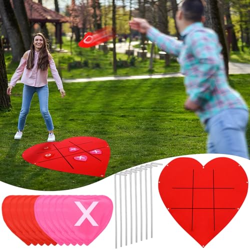 Libima 3.28ft Mother's Day Tic Tac Toe Game Bean Bag Toss Giant Outdoor Games for Couple Adults Family Large Party Yard Lawn Backyard Games Tic Tac Toe Party Favor for Camping Indoor Supplies
