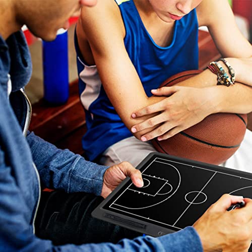 Pure Vie Electronic Basketball Coaching Board LCD Basketball Coaches Tactical Clipboard Writing Tablet Blackboard with Stylus Pen - Basketball Gift Sporting Goods Daily Training Assistant Equipment