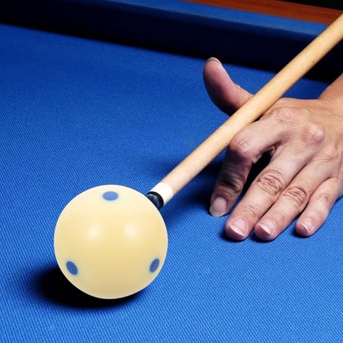 GALPADA Resin Dots Pattern Cue Ball for Training, Professional White Billiard Ball, American Pool Practice Accessory for Billiard Aiming Exercises and Home Use