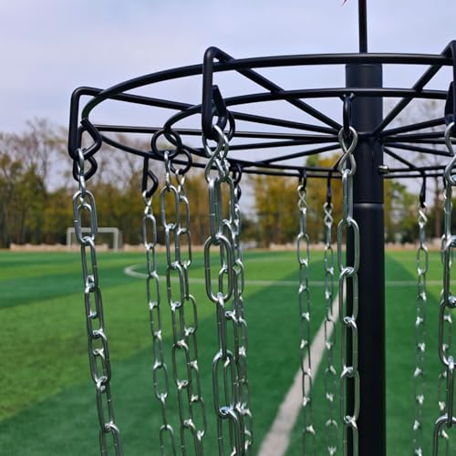 Disc Golf Basket - Portable Disc Golf Target with Heavy Duty 24-Chains Come with 6pcs Disc Golf Discs and Carry Bag, Ground Stake -Suitable for Players of All Levels - Multi Color Available - style: Basic-Black- 6 Pcs