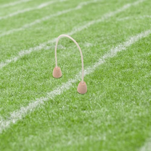 5pcs Cotton Rope Croquet Wickets with Wood Base, Family-Friendly Outdoor Croquet Equipment for Backyard and Park Leisure Games