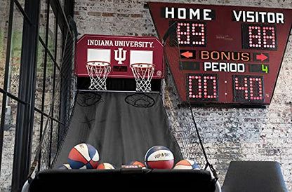Pop-A-Shot - Home Dual Shot with NCAA Graphics l Sensor Scoring l 16 Game Modes l 7 Balls l Foldable Storage l for All NCAA Fans - style: Indiana Hoosiers