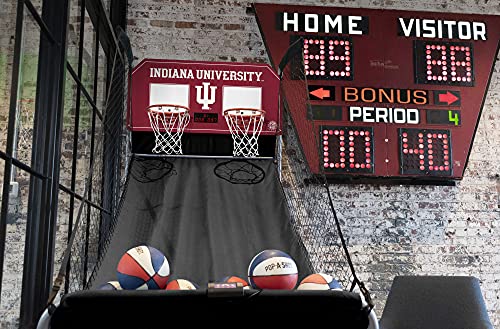 Pop-A-Shot - Home Dual Shot with NCAA Graphics l Sensor Scoring l 16 Game Modes l 7 Balls l Foldable Storage l for All NCAA Fans - style: Indiana Hoosiers