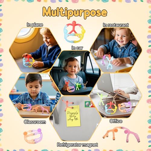 Magnetic Travel Toys for Toddlers Kids, Fidget Toys Airplane Car Travel Activities Essential,Road Trip ‌Sensory Toys Magnet People Men, Toys for 3 4 5 6 7 8 Year Old -10PCS - style: Translucent-10