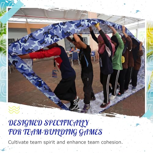 Team Building Games Teamwork Games Run Mat, Learning Activity Fun Playing Run Mat for Adults Field Day Game Team Building Relay Race Outdoor, with Storage Bag