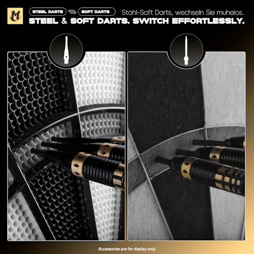 Steel Tip Darts Set 3 Pack, Copper Barrel Metal Tip Darts with Aluminum Shafts, 6 Extra Flights, Dart Tools and Carrying Case for Dartboard