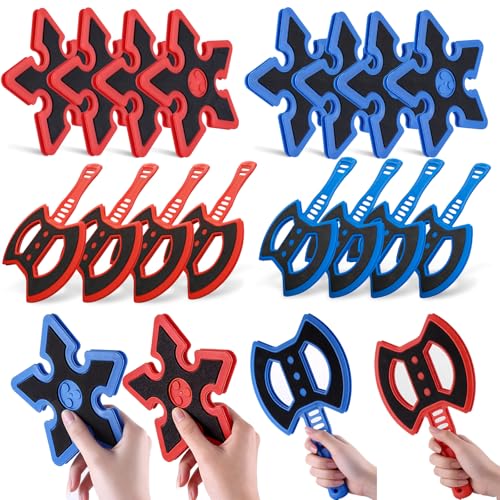 Throwing Axe Game Set (Target NOT Included),8 Long Handle Axes and 8 Star Darts,Axe Throwing Game for Backyard,Outdoor,Yard,Camping Games