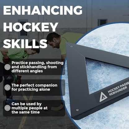 Hockey Passer Rebounder,Heavy Duty Hockey Training Equipment,Hockeys Training Aids for Improves Passing,Shooting,and Stickhandling Skills,Use On and Off The Ice-Length 26 inch, Puck Control