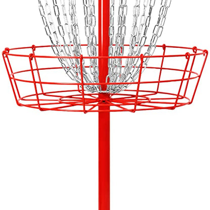 Remix Practice Basket for Disc Golf - Choose Your Color and Style - style: Double Chain - Red