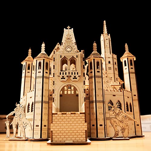 3D Wooden Puzzles Knight Creed: Lost Castle Model Kits, Brainteaser and Puzzle for Christmas/Birthday,Gifts for Adults and Teens to Build Combination - style: Castle