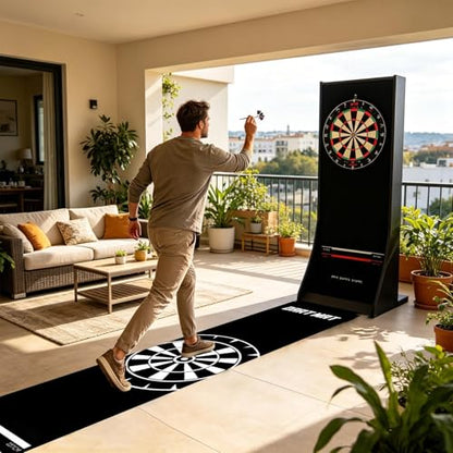 Dart Mat with Throw Line - Padded Protector, Arrows Footing Liner, Dartboard Aiming Carpet | Ground Pad Targeting Strip for Basement Garage Pub Tavern Living Area Competition Apartment Den - color: Dart pad 11