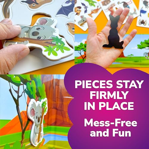 Quokka Travel Magnetic Puzzles for Toddlers 1-3 – 20+Pcs Australia Game with Extra-Long Play Book – Fun Travel Game Toy for Kids Ages 3-5 – Strong Magnets for Car Activities – Fun Toddler Puzzle 2-4 - color: 06. Australia