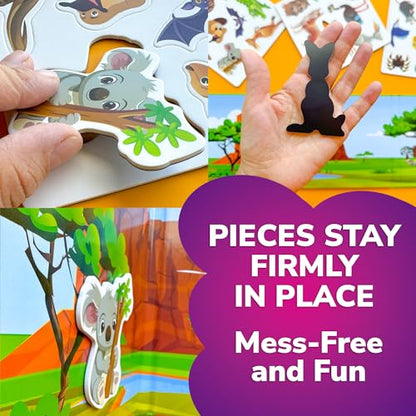 Quokka Travel Magnetic Puzzles for Toddlers 1-3 – 20+Pcs Australia Game with Extra-Long Play Book – Fun Travel Game Toy for Kids Ages 3-5 – Strong Magnets for Car Activities – Fun Toddler Puzzle 2-4 - color: 06. Australia
