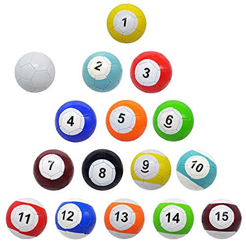 16 Pcs Snooker Balls Soccer Table Game Street Ball Huge Billiards Football for Pool Ball Toy Sport Inflatable - color: 7.87in